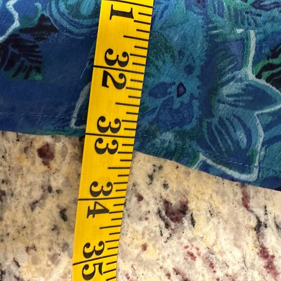 Ralph Lauren Blue Swim Beach Cover Up Chiffon Tunic Paisley XL 1X - Picture 6 of 6